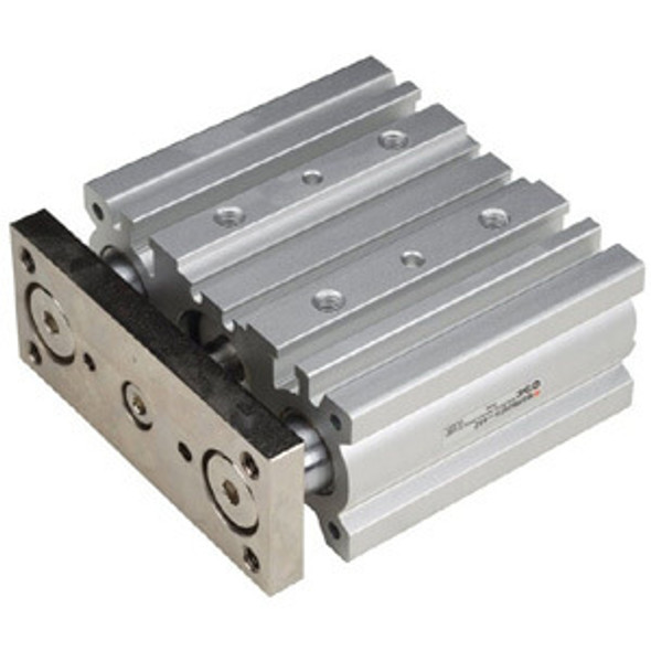 <h2>MGPM-Z, Standard Guided Cylinder, Slide Bearing</h2><p><h3>The MGPM is a compact body actuator integrated with internal guide shafts to isolate the load bearing from the movement of the actuator s rod and seals. The carbon steel alloy slide bearing provides lateral stability protecting it from side load impacts, suitable for stopping applications.<br>- </h3>- Bore sizes: 12, 16, 20, 25, 32, 40, 50, 63, 80, 100 mm<br>- Non-rotating accuracy: +/-0.08  (12   16 mm bore)<br>- Non-rotating accuracy: +/-0.07  (20   25 mm bore)<br>- Non-rotating accuracy: +/-0.06  (32   40 mm bore)<br>- Non-rotating accuracy: +/-0.05  (50   63 mm bore)<br>- Non-rotating accuracy: +/-0.04  (80   100 mm bore)<br>- Rubber bumpers as standard<br>- Auto switch capable<br>- <p><a href="https://content2.smcetech.com/pdf/MGP.pdf" target="_blank">Series Catalog</a>