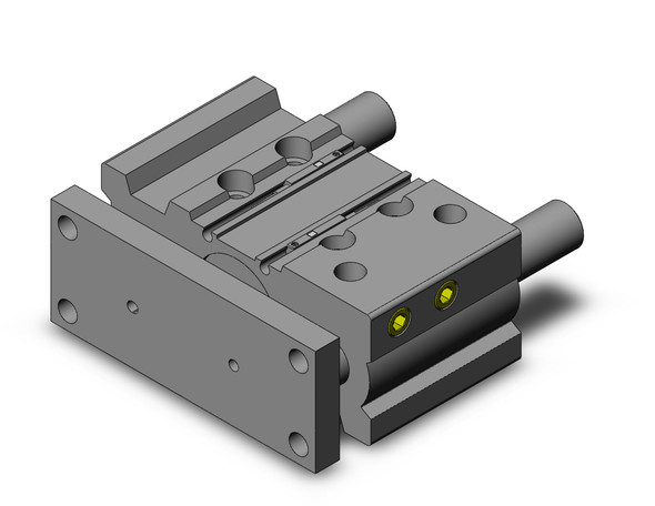 <h2>MGPA-Z, Guide Rod, High Precision Ball Bushing Cylinder</h2><p><h3>The MGPA is a compact body actuator integrated with internal guide shafts to isolate the load bearing from the movement of the actuator s rod and seals. The press fitted high precision ball bushing results in a non-rotating accuracy of +/-0.01  across all bore sizes. The stroke adjustment option (XC8, XC9) can be either on the extend or retract cycle and has an adjustment range up to 50 mm.<br>- </h3>- Bore sizes: 12, 16, 20, 25, 32, 40, 50, 63, 80, 100 mm<br>- Non-rotating accuracy of +/-0.01  across all bore sizes.<br>- Adjustable stroke option, extent cycle (XC8)<br>- Adjustable stroke option, retract cycle (XC9)<br>- Rubber bumpers as standard<br>- Auto switch capable<br>- <p><a href="https://content2.smcetech.com/pdf/MGP.pdf" target="_blank">Series Catalog</a>