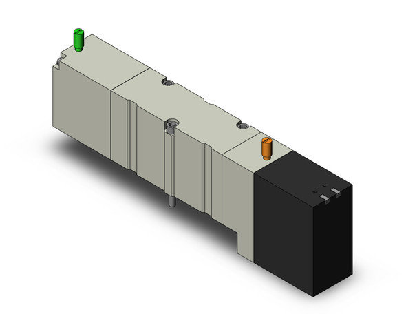 <h2>VQ4*0*, 4000 Series, 5 Port Solenoid Valve, Plug-in, Base Mounted</h2><p><h3>VQ valves are ideal for applications requiring high speed, frequent operation, stable response time and long service life. Innovative mounting methods allow valves to be changed without entirely disassembling the manifold. Built-in one-touch fittings save piping time and labor.<br>- </h3>- Fluid: air/inert gas<br>- Operating pressure range: 0.15 - 1.0MPa<br>- Effective area mm 2 (Cv):2 position metal seal 36.0 (2.0);2 position rubber seal 39.6 (2.2)3 position metal seal 19.8 - 36.0 (1.1 - 2.0);3 position rubber seal 21.6 - 39.6 (1.2 - 2.2)<br>- Coil rated voltage: 12, 24VDC;100, 110, 200, 220VAC<br>- Response time (ms) standard 1W:metal seal 12 or less to 55 or less;rubber seal 15 or less to 62 or less<br>- Ambient   fluid temperature: metal seal -10 to 50  rubber seal -5 to 50 C<br>- Optional IP65 enclosure<br>- <p><a href="https://content2.smcetech.com/pdf/VQ4000.pdf" target="_blank">Series Catalog</a>