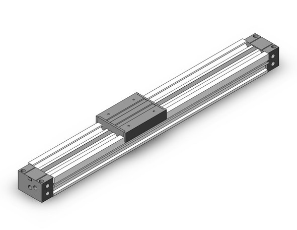 <h2>Rodless Cylinder, MY1C, Mechanically Jointed - Cam Follower Guide</h2><p><h3>The MY1C  Rodless Cylinders have a one-piece carriage and piston that runs its entire stroke length housed with an inner seal belt to maintain air pressure combined with an outer dust seal band to protect from contaminants. This design offers a compact footprint compared to rod-style cylinders. The integrated cam follower guide provides for smooth and precise slide table movement. Air cushions are standard and external shock absorbers are optional.</h3>- Bore sizes: 16, 20, 25, 32, 40, 50, 63 mm<br>- Stroke lengths: 100, 200, 300, 400, 500, 600, 700, 800, 900, 1000, 1200, 1400, 1600, 1800, 2000, 3000, 4000, 5000 mm<br>- Minimum operating pressure: 0.10 ~ 0.15 MPa (15 ~ 22 psi)<br>- Speed: 100~1000 mm/sec (w/o stroke adjustment bolt), 100~1500 mm/sec (external shock absorber)<br>- Long stroke option: up to 5000 mm (XB11), up to 3000 mm for 16 bore<br>- Auto switch capable<br>- <p><a href="https://content2.smcetech.com/pdf/MY1.pdf" target="_blank">Series Catalog</a>