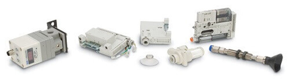 SMC ZP3-T16UMGN-A5 vertical vacuum inlet w/adaptr