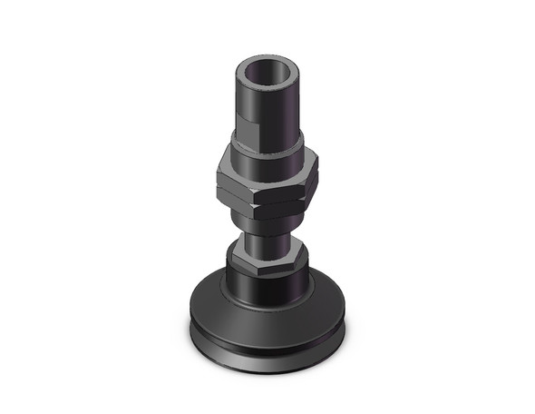 <h2>ZP3-T, Compact Pad, Vertical Vacuum Inlet w/Buffer</h2><p><h3>The ZPT series suction cups are available in diameters from 2 to 125mm, 6-cup materials, and 4-cup designs (flat, flat with ribs, deep and bellows), to suit multiple applications. Vertical vacuum entry connections can be made via one-touch fittings or threaded connections. Optional buffers can be ordered with up to 50mm stroke.  SMC s ZP2 series vacuum pads are available in diameters from 2 to 340mm, and offer a variety of pad materials and designs. The ZP2 series was designed to standardize special products designed for the ZP series.  Pad types include: miniature cups, compact cups, nozzle cups, multi-bellows cups, sponge cups, mark-free cups, oval cup variations, and heavy-duty cup variations.  Optional buffers can be ordered with up to 100mm stroke.  The ZP3 line of suction cups has a compact pad and the buffer body has been shortened by as much as 2.2  when compared to the ZP series.  The optional buffer can be ordered with up to 20mm stroke.<br>-  </h3>- Vertical vacuum entry with buffer<br>- Pad diameter: 1.5, 2, 3.5, 4, 6, 8, 10, 13, 16<br>- Pad type: flat, flat with groove, bellows<br>- Pad material: NBR, FKM, silicone rubber, urethane rubber, conductive NBR, conductive silicone rubber<br>- Buffer strokes: 3mm, 6mm, 10mm, 15mm, 20mm<p><a href="https://content2.smcetech.com/pdf/ZP3_compact.pdf" target="_blank">Series Catalog</a>