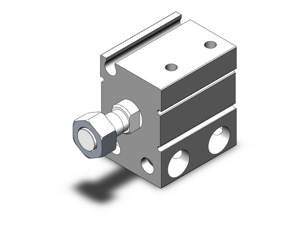 SMC CUJB16-10DM compact cylinder cyl, free mount, dbl acting