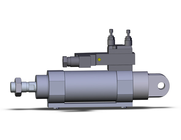 SMC CVM5C40-25-15DZ round body cylinder w/valve cylinder, valve mounted, dbl acting