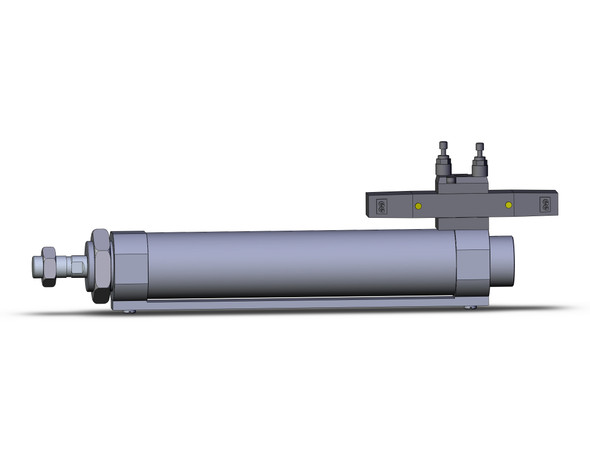 SMC CDVM5B40-150-35G round body cylinder w/valve cylinder, valve mounted, dbl acting