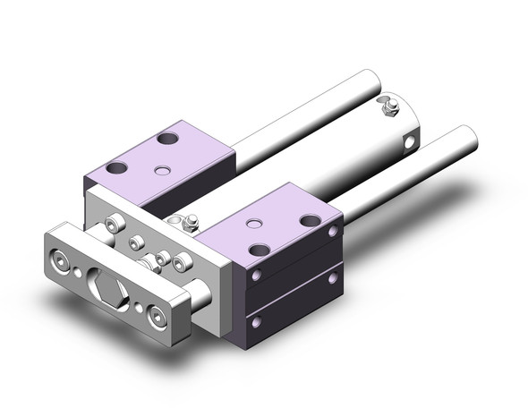 <h2>MGCM Compact External Guided Cylinder, Slide Bearing</h2><p><h3>The MGCM integrates a round body cylinder for its power source with external guide rods to isolate the load bearing from the movement of the actuator s rod and seals for a compact and light weight unit. The carbon steel alloy slide bearing provides lateral stability protecting it from side load impacts. It is designed with air cushions at the end of stroke for maximum kinetic energy absorption. Non-rotating accuracy ranging from +/-0.04  for 50 mm bore to +/-0.07  for 20 mm bore. Air cushions as standard.<br>- </h3>- Bore sizes: 20, 25, 32, 40, 50 mm<br>- Available in basic or front flange mounting<br>- Adjustable stroke option, extent cycle (XC8)<br>- Adjustable stroke option, retract cycle (XC9)<br>- Dual stroke option, single rod (XC11)<br>- Auto switch capable<br>- <p><a href="https://content2.smcetech.com/pdf/MGC.pdf" target="_blank">Series Catalog</a>