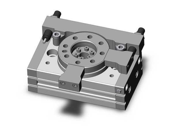 <h2>MSQ, Rotary Table, Rack &amp; Pinion, Shock Absorber</h2><p><h3>The MSQ compact rotary table is ideal for material transfer applications. It incorporates load bearings and a mounting face with a rack-and-pinion style rotary actuator. The seven sizes are 10, 20, 30, 50, 70, 100, and 200 with rotational adjustments from 0-190 degrees, and auto switch capability. Additional features include a hollow shaft and direct load mounting possibility.<br>- </h3>- Rotary table w/external shock absorber<br>- Four bore sizes available<br>- High precision or basic type available<br>- 90  and 180  rotation available<br>- Auto switch capable<br>- <p><a href="https://content2.smcetech.com/pdf/MSQ.pdf" target="_blank">Series Catalog</a>