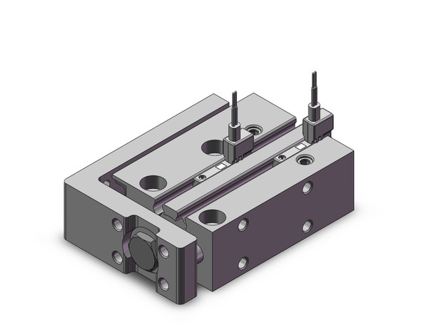 <h2>MXH, Narrow Width Precision Slide Table (Recirculating Bearings)</h2><p><h3>The MXH narrow width precision slide table incorporates recirculating bearings to its new linear guide system to increase rigidity by expanding the width where the load bearings come in contact with the linear guide. The new linear guide system also increases allowable pitch moment by 170%, yaw moment by 210% and roll moment by 240% as well as reduces its weight by as much as 19% from the previous model. Its narrow width footprint allows for multiple units to be mounted adjacently for applications with tight space constraints.</h3>- Bore sizes: 6, 10, 16, 20 mm<br>- Special (non-standard) porting option<br>- Rubber bumpers<br>- RoHS compliant<br>- Auto switch capable<br>- <p><a href="https://content2.smcetech.com/pdf/MXH_Z.pdf" target="_blank">Series Catalog</a>