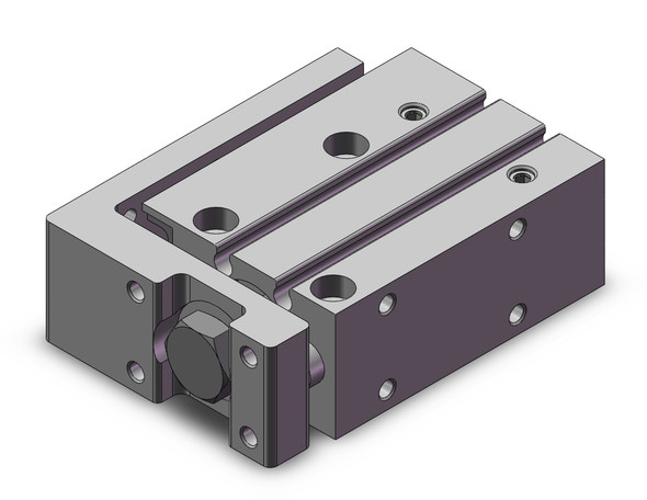 <h2>MXH, Narrow Width Precision Slide Table (Recirculating Bearings)</h2><p><h3>The MXH narrow width precision slide table incorporates recirculating bearings to its new linear guide system to increase rigidity by expanding the width where the load bearings come in contact with the linear guide. The new linear guide system also increases allowable pitch moment by 170%, yaw moment by 210% and roll moment by 240% as well as reduces its weight by as much as 19% from the previous model. Its narrow width footprint allows for multiple units to be mounted adjacently for applications with tight space constraints.</h3>- Bore sizes: 6, 10, 16, 20 mm<br>- Special (non-standard) porting option<br>- Rubber bumpers<br>- RoHS compliant<br>- Auto switch capable<br>- <p><a href="https://content2.smcetech.com/pdf/MXH_Z.pdf" target="_blank">Series Catalog</a>