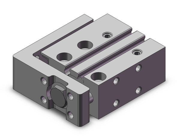 <h2>MXH, Narrow Width Precision Slide Table (Recirculating Bearings)</h2><p><h3>The MXH narrow width precision slide table incorporates recirculating bearings to its new linear guide system to increase rigidity by expanding the width where the load bearings come in contact with the linear guide. The new linear guide system also increases allowable pitch moment by 170%, yaw moment by 210% and roll moment by 240% as well as reduces its weight by as much as 19% from the previous model. Its narrow width footprint allows for multiple units to be mounted adjacently for applications with tight space constraints.</h3>- Bore sizes: 6, 10, 16, 20 mm<br>- Special (non-standard) porting option<br>- Rubber bumpers<br>- RoHS compliant<br>- Auto switch capable<br>- <p><a href="https://content2.smcetech.com/pdf/MXH_Z.pdf" target="_blank">Series Catalog</a>