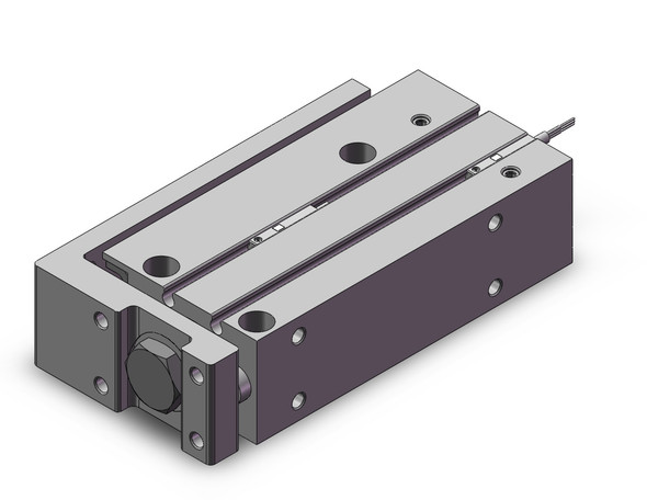 <h2>MXH, Narrow Width Precision Slide Table (Recirculating Bearings)</h2><p><h3>The MXH narrow width precision slide table incorporates recirculating bearings to its new linear guide system to increase rigidity by expanding the width where the load bearings come in contact with the linear guide. The new linear guide system also increases allowable pitch moment by 170%, yaw moment by 210% and roll moment by 240% as well as reduces its weight by as much as 19% from the previous model. Its narrow width footprint allows for multiple units to be mounted adjacently for applications with tight space constraints.</h3>- Bore sizes: 6, 10, 16, 20 mm<br>- Special (non-standard) porting option<br>- Rubber bumpers<br>- RoHS compliant<br>- Auto switch capable<br>- <p><a href="https://content2.smcetech.com/pdf/MXH_Z.pdf" target="_blank">Series Catalog</a>