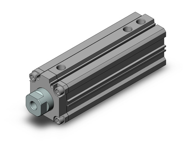 <h2>RZQ, 3 Position Cylinder (Standard Strokes Only)</h2><p><h3>3 position cylinder series RZQ provides intermediate stop mechanism. 2 intermediate strokes are possible with only a small extension in total length. First stage stroke can be specified without changing the overall length. High accuracy is achieved by an intermediate stop method of pressing metallic components against each other. A tube rod with a large bore which is 70% the piston diameter is used to withstand lateral load. Wide variations of mountings are available.<br>- </h3>- 3 position cylinder w/intermediate stopper mechanism<br>- 2-stage stroke enabled with a small increase in length<br>- Repeatability in intermediate stop positioning:  0.02 or less<br>- First-stage stroke can be freely specified<br>- Wide variations in mounting<br>- <p><a href="https://content2.smcetech.com/pdf/RZQ.pdf" target="_blank">Series Catalog</a>