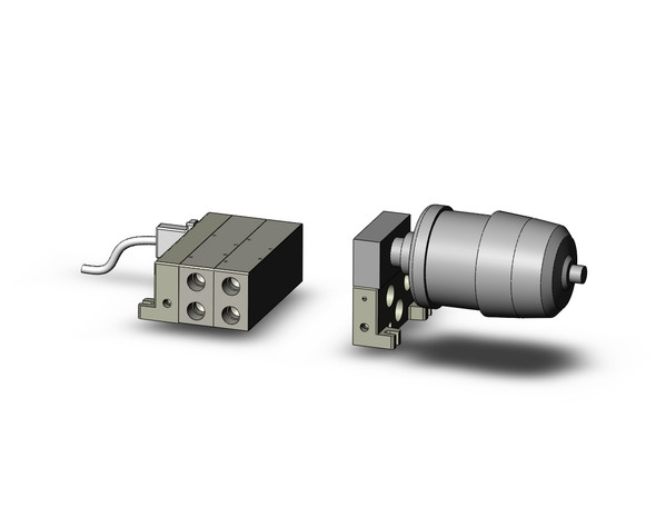 SMC VV5Q51-0504TFD1-CU2 4/5 port solenoid valve mfld, plug-in, vq5000