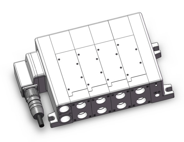 SMC VV5QC51-0404MD3 4/5 port solenoid valve manifold