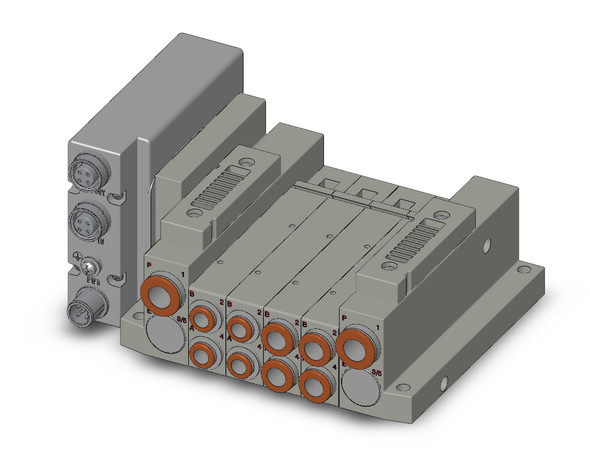 SMC SS5V2-W10S1DBND-04BS-N7 4/5 port solenoid valve ss5v 04 station manifold, tie-rod base