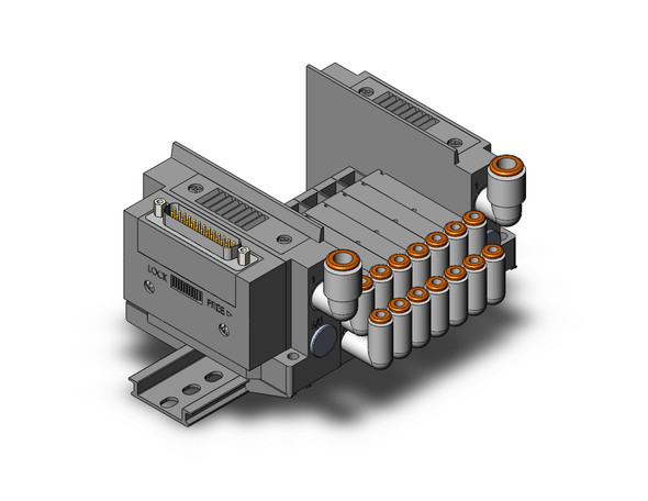 SMC SS5Y3-10F1-07BS-L4A Ss5Y3 7 Sta Manifold Base