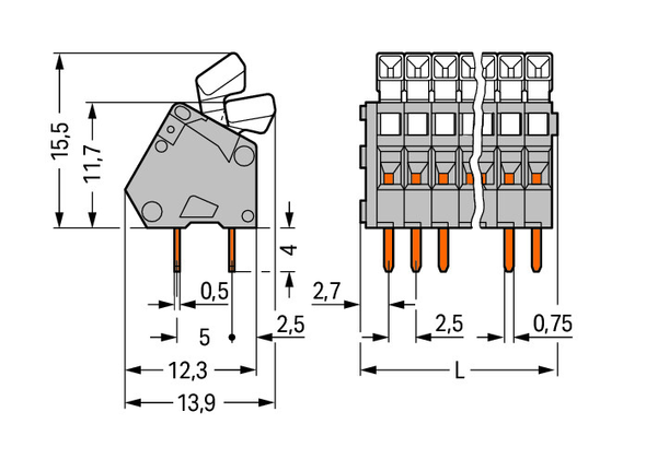 Wago 233-204 Pack of 100