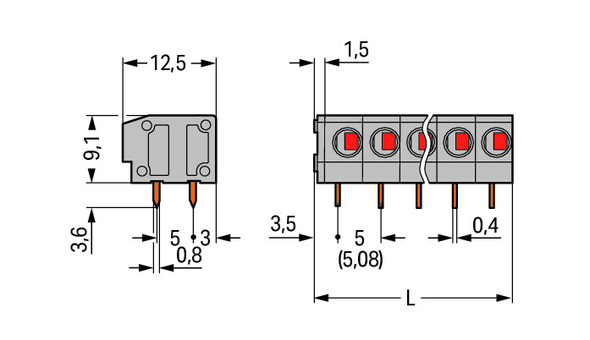 Wago 235-405 Pack of 45