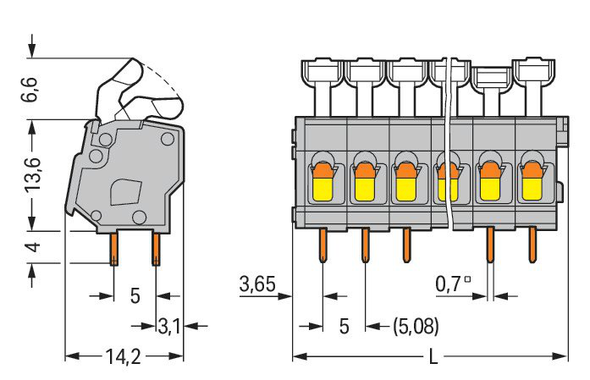 Wago 257-452 Pack of 100