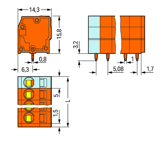 Wago 739-153 Pack of 70