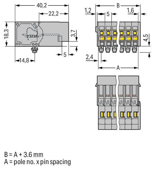 Wago 769-614/001-000 Male connector