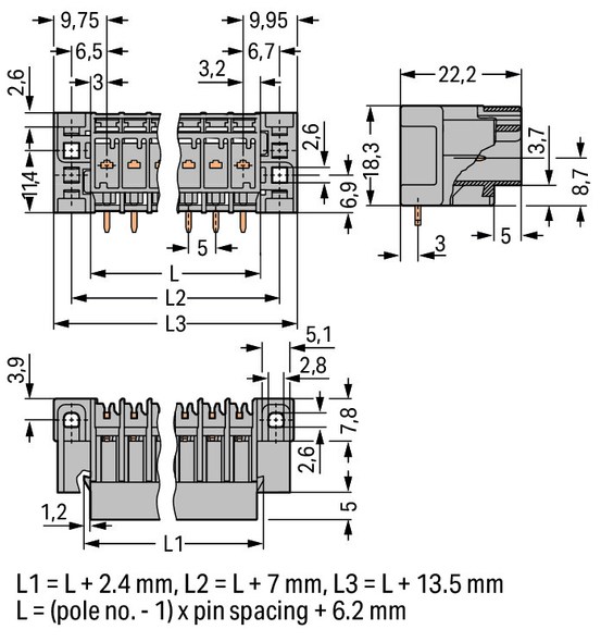 Wago 769-662/004-000 Male connector