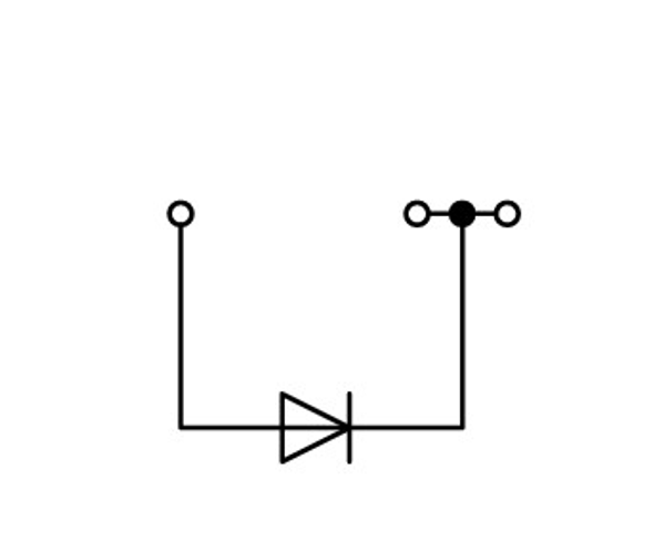 Wago 2002-1311/1000-410 3-conductor diode terminal block
