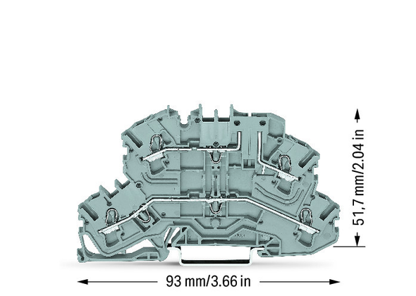 Wago 2002-2661 Double-deck carrier terminal block