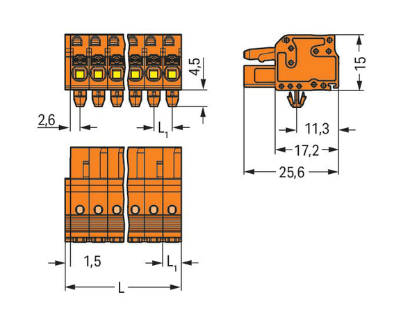 Wago 2231-317/008-000 Female connector