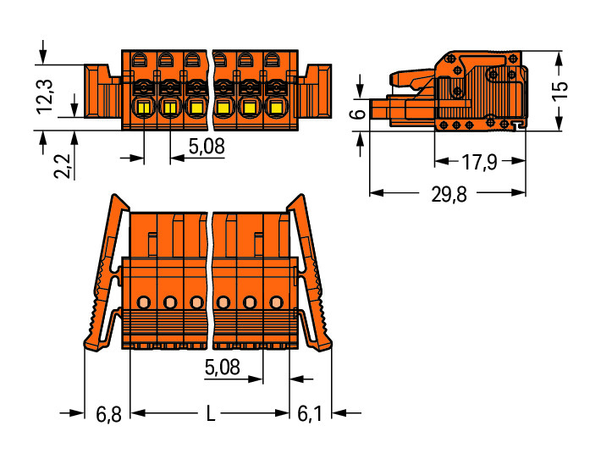 Wago 2231-317/037-000 Female connector