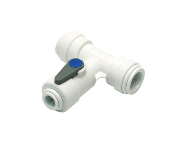 John Guest ASV3 Acetal Angle Stop Valve, Tube OD 15mm x Tube OD Branch 1/4