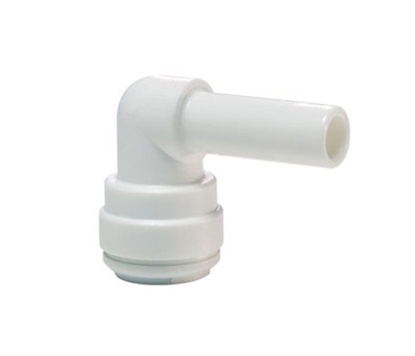 John Guest CI220808WR White Acetal Plug In Elbow 1/4 Stem OD - 1/4 Tube OD Red Collet Pack of 10