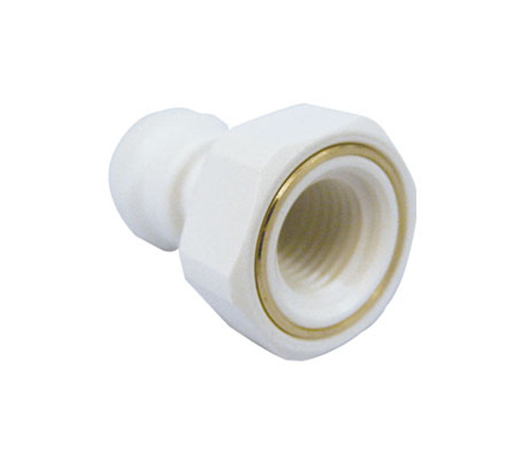 John Guest CI451222W White Acetal Female Adapter NPTF Thread Stem OD 3/8 x Thread NPTF 1/4 Pack of 10