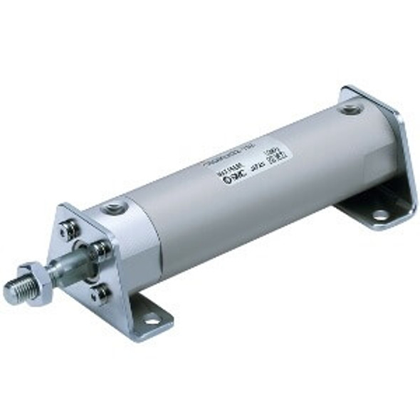 <h2>C(D)G1K-Z, Air Cylinder, Non-rotating, Double Acting, Single Rod</h2><p><h3>Series CG1K non-rotating, single rod, double acting air cylinder has 6 bore sizes and can meet any application need. The tube is impact extruded aluminum to produce an extraordinarily smooth finish, allow low break-away pressure and smooth stroke action. Various mounting bracket options are available. Female piston rod threads are available as a standard option. Auto switch capable.</h3>- Non-rotating, double acting, single rod<br>- Bore size (mm): 20, 25, 32, 40, 50, 63<br>- Standard strokes (mm): 25 to 300<br>- High non-rotating accuracy<br>- High speed operation/long life<br>- Auto switch capable<br>- <p><a href="https://content2.smcetech.com/pdf/CG1_Z.pdf" target="_blank">Series Catalog</a>