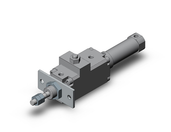 SMC CLJ2F16-15-D round body cylinder w/lock cyl, rnd body, r/clvs, f/lock