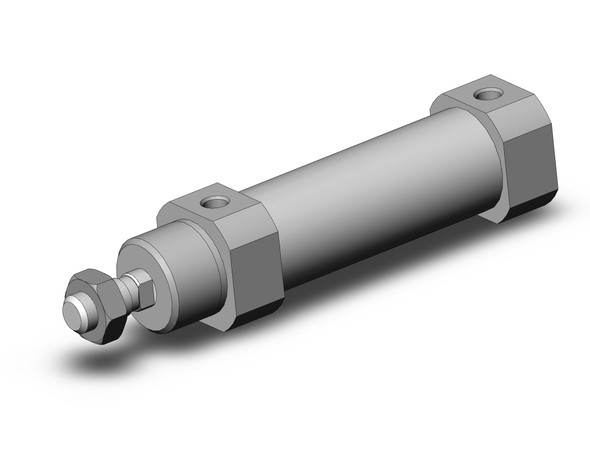 <h2>C(D)M3 Air Cylinder, Double Acting, Single Rod, Short Type</h2><p><h3>Series CM3 double acting, single rod cylinders are a fully functional, compact cylinder used for space saving designs.  The CM3 series offers a variety of mounting options and is auto switch capable.  The CM3 is now RoHS compliant.</h3>- Double acting, single rod<br>- Bore sizes; 20mm, 25mm, 32mm, 40mm<br>- Strokes from 25mm through 300mm<br>- Mounting: basic, foot, flange, clevis, trunnion<br>- RoHS compliant<p><a href="https://content2.smcetech.com/pdf/CM3.pdf" target="_blank">Series Catalog</a>