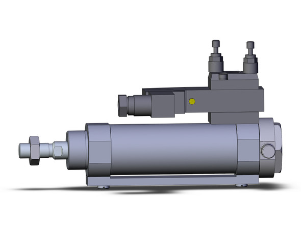 SMC CVM5T32-50-15D round body cylinder w/valve cylinder, valve mounted, dbl acting