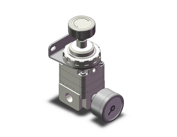 <h2>IR1200-A~3200-A, Regulator</h2><p><h3>Series IR Precision Regulators are designed to be compact and light weight. The maximum set pressure has been expanded from the conventional 0.7MPa to 0.8MPa. Relief flow has been increased by nearly 5 times (compared to SMC IR201, IR401). The optional bracket and pressure gauge can be mounted on either the front or back of the unit.<br>- </h3>- Regulator<br>- Bottom and front exhaust added<br>- Set pressure range: 2.9 to 116 psi (0.02 to 0.8 MPa) depending on model<br>- Maximum supply pressure: 145 psi (1.0 MPa)<br>- <br>-  <p><a href="https://content2.smcetech.com/pdf/IR1200.pdf" target="_blank">Series Catalog</a>