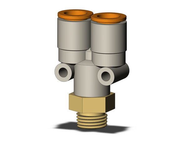 <h2>KQ2, One-touch Fitting, Inch Size Tube, R Connection Thread, w/Face Seal</h2><p><h3>KQ2 one-touch, metric and inch size fittings are available in a wide variety of sizes, body styles and thread types. The use of a special profile seal allows the KQ2 to be used for a wide range of pressures from a low vacuum up to a pressure of 1MPa.  The KQ2 release collar releases both the chuck and collet to provide a low disconnection force for easy removal of the tubing.</h3>- Suitable for use with nylon and urethane<br>- Operating pressure: -100 kPa to 1 MPa<br>- One-touch IN/OUT connection<br>- Connection thread R<br>- This product is not intended for use in potable water systems<br>- <p><a href="https://content2.smcetech.com/pdf/KQ2_New.pdf" target="_blank">Series Catalog</a>