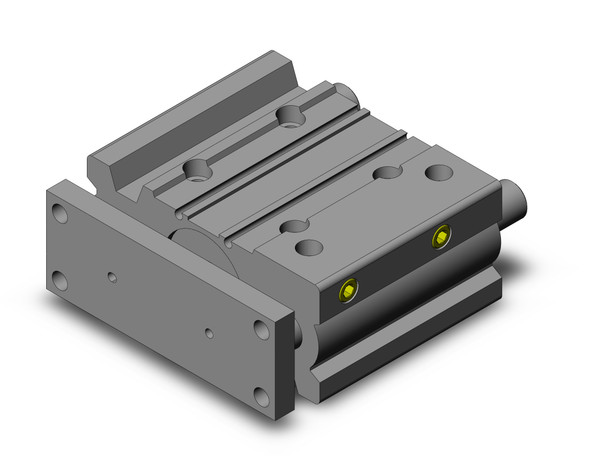 <h2>MGPA-Z, Guide Rod, High Precision Ball Bushing Cylinder</h2><p><h3>The MGPA is a compact body actuator integrated with internal guide shafts to isolate the load bearing from the movement of the actuator s rod and seals. The press fitted high precision ball bushing results in a non-rotating accuracy of +/-0.01  across all bore sizes. The stroke adjustment option (XC8, XC9) can be either on the extend or retract cycle and has an adjustment range up to 50 mm.<br>- </h3>- Bore sizes: 12, 16, 20, 25, 32, 40, 50, 63, 80, 100 mm<br>- Non-rotating accuracy of +/-0.01  across all bore sizes.<br>- Adjustable stroke option, extent cycle (XC8)<br>- Adjustable stroke option, retract cycle (XC9)<br>- Rubber bumpers as standard<br>- Auto switch capable<br>- <p><a href="https://content2.smcetech.com/pdf/MGP.pdf" target="_blank">Series Catalog</a>