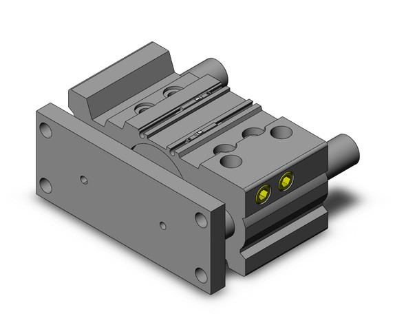 <h2>MGPA-Z, Guide Rod, High Precision Ball Bushing Cylinder</h2><p><h3>The MGPA is a compact body actuator integrated with internal guide shafts to isolate the load bearing from the movement of the actuator s rod and seals. The press fitted high precision ball bushing results in a non-rotating accuracy of +/-0.01  across all bore sizes. The stroke adjustment option (XC8, XC9) can be either on the extend or retract cycle and has an adjustment range up to 50 mm.<br>- </h3>- Bore sizes: 12, 16, 20, 25, 32, 40, 50, 63, 80, 100 mm<br>- Non-rotating accuracy of +/-0.01  across all bore sizes.<br>- Adjustable stroke option, extent cycle (XC8)<br>- Adjustable stroke option, retract cycle (XC9)<br>- Rubber bumpers as standard<br>- Auto switch capable<br>- <p><a href="https://content2.smcetech.com/pdf/MGP.pdf" target="_blank">Series Catalog</a>