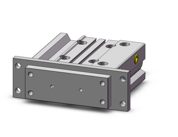 <h2>MGPLF-Z, Standard Guided Cylinder with Flange, Ball Bushing Bearing</h2><p><h3>The MGPLF-Z is a compact body actuator integrated with internal guide shafts to isolate the load bearing from the movement of the actuator s rod and seals. The precision ball bushing allows for smooth operation that ensures stable travel resistance, suitable for pushing and lifting applications. It is available with a plate side flange.<br>- </h3>- Bore size: 12, 16, 20, 25, 32, 40, 50, 63, 80, 100 (mm)<br>- Strokes: 10mm through 400mm, depending upon bore size<br>- Ball bushing bearing type<br>- Auto switch capable<br>- Available with plate side flange<br>- <p><a href="https://content2.smcetech.com/pdf/MGP_Flange.pdf" target="_blank">Series Catalog</a>