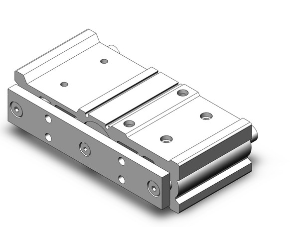 <h2>MGPW, Large Width Guided Cylinder</h2><p><h3>The MGPW is a compact body actuator integrated with internal guide shafts to isolate the load bearing from the movement of the rod and piston seals. The (A) press fitted high precision ball bushing is suitable for minimizing the actuator s plate displacement. Non-rotating accuracy +/-0.01 . The (L) high precision ball bushing allows for smooth operation that ensures stable travel resistance. Non-rotating accuracy +/-0.03 . The (M) carbon steel alloy slide bearing provides lateral stability protecting it from side load impacts. Non-rotating accuracy ranges from +/-0.03  for 63 mm bore to +/-0.05  for 20 mm bore<br>- </h3>- Bore sizes: 20, 25, 32, 40, 50, 63 mm<br>- Stroke lengths: 25, 50, 75, 100, 125, 150, 175, 200 mm<br>- Rubber bumpers as standard<br>- Auto switch capable<br>- <p><a href="https://content2.smcetech.com/pdf/MGPW.pdf" target="_blank">Series Catalog</a>