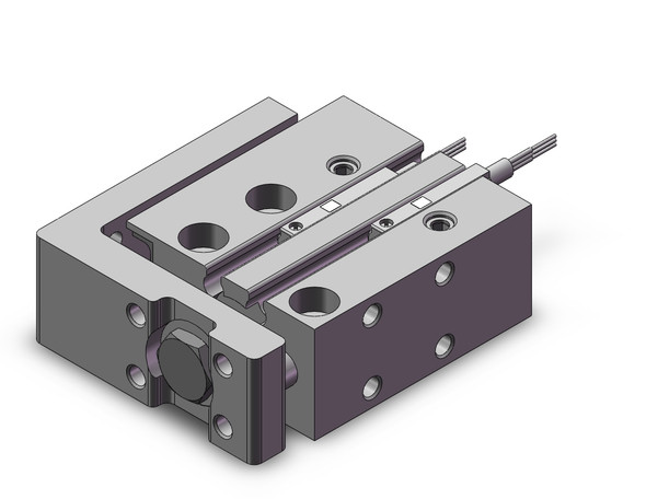 <h2>MXH, Narrow Width Precision Slide Table (Recirculating Bearings)</h2><p><h3>The MXH narrow width precision slide table incorporates recirculating bearings to its new linear guide system to increase rigidity by expanding the width where the load bearings come in contact with the linear guide. The new linear guide system also increases allowable pitch moment by 170%, yaw moment by 210% and roll moment by 240% as well as reduces its weight by as much as 19% from the previous model. Its narrow width footprint allows for multiple units to be mounted adjacently for applications with tight space constraints.</h3>- Bore sizes: 6, 10, 16, 20 mm<br>- Special (non-standard) porting option<br>- Rubber bumpers<br>- RoHS compliant<br>- Auto switch capable<br>- <p><a href="https://content2.smcetech.com/pdf/MXH_Z.pdf" target="_blank">Series Catalog</a>