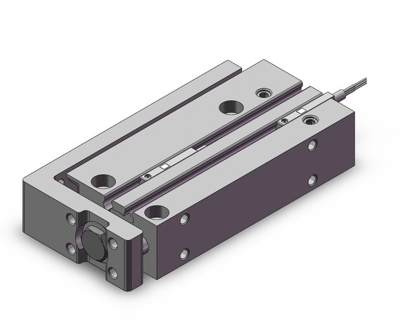 <h2>MXH, Narrow Width Precision Slide Table (Recirculating Bearings)</h2><p><h3>The MXH narrow width precision slide table incorporates recirculating bearings to its new linear guide system to increase rigidity by expanding the width where the load bearings come in contact with the linear guide. The new linear guide system also increases allowable pitch moment by 170%, yaw moment by 210% and roll moment by 240% as well as reduces its weight by as much as 19% from the previous model. Its narrow width footprint allows for multiple units to be mounted adjacently for applications with tight space constraints.</h3>- Bore sizes: 6, 10, 16, 20 mm<br>- Special (non-standard) porting option<br>- Rubber bumpers<br>- RoHS compliant<br>- Auto switch capable<br>- <p><a href="https://content2.smcetech.com/pdf/MXH_Z.pdf" target="_blank">Series Catalog</a>