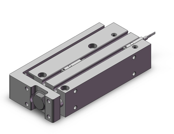 <h2>MXH, Narrow Width Precision Slide Table (Recirculating Bearings)</h2><p><h3>The MXH narrow width precision slide table incorporates recirculating bearings to its new linear guide system to increase rigidity by expanding the width where the load bearings come in contact with the linear guide. The new linear guide system also increases allowable pitch moment by 170%, yaw moment by 210% and roll moment by 240% as well as reduces its weight by as much as 19% from the previous model. Its narrow width footprint allows for multiple units to be mounted adjacently for applications with tight space constraints.</h3>- Bore sizes: 6, 10, 16, 20 mm<br>- Special (non-standard) porting option<br>- Rubber bumpers<br>- RoHS compliant<br>- Auto switch capable<br>- <p><a href="https://content2.smcetech.com/pdf/MXH_Z.pdf" target="_blank">Series Catalog</a>