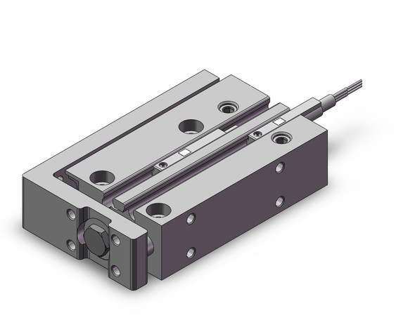 <h2>MXH, Narrow Width Precision Slide Table (Recirculating Bearings)</h2><p><h3>The MXH narrow width precision slide table incorporates recirculating bearings to its new linear guide system to increase rigidity by expanding the width where the load bearings come in contact with the linear guide. The new linear guide system also increases allowable pitch moment by 170%, yaw moment by 210% and roll moment by 240% as well as reduces its weight by as much as 19% from the previous model. Its narrow width footprint allows for multiple units to be mounted adjacently for applications with tight space constraints.</h3>- Bore sizes: 6, 10, 16, 20 mm<br>- Special (non-standard) porting option<br>- Rubber bumpers<br>- RoHS compliant<br>- Auto switch capable<br>- <p><a href="https://content2.smcetech.com/pdf/MXH_Z.pdf" target="_blank">Series Catalog</a>