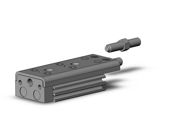 <h2>MXQ, Precision Slide Table (Recirculating Bearings) - Height Interchangeable with Legacy MXQ</h2><p><h3>The MXQ is the newest generation of precision slide tables integrated with hardened stainless steel guides and rails to isolate the load bearing from the movement of the dual rods and piston seals. The new MXQ is interchangeable in height dimension with the legacy style MXQ. Its recirculating ball bearings are matched by size to each slide table with a slight negative clearance resulting in greater accuracy. The MXQ s thinly formed special stainless steel slide table reduces thickness allowing for a larger guide pitch providing high rigidity. The slide table s reduced weigh also increases allowable kinetic energy. The stoppers and shock absorbers are positioned at the center axis to minimize load deflection. The dowel pin holes positioned on the center axis standardizes mounting conditions for the basic and symmetric styles. The end lock option prevents the slide table from dropping in vertical applications, enhancing safety in the event of air pressure loss.<br>- </h3>- Bore sizes: 6, 8, 12, 16, 20, 25 mm<br>- Height interchangeable with legacy style MXQ<br>- Repeatable positioning accuracy: +/-0.05 mm<br>- Stroke adjuster options: rubber, metal stopper or shock absorber<br>- End lock option in the event of air pressure loss<br>- PTFE grease or food grade grease option<br>- RoHS compliant<br>- Auto switch capable<br>- <p><a href="https://content2.smcetech.com/pdf/MXQ_A.pdf" target="_blank">Series Catalog</a>