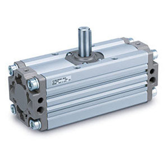 <h2>NC(D)RA1-Z, Rotary Actuator, Rack &amp; Pinion</h2><p><h3>The NCRA1 series is a rack   pinion rotary actuator, which offers very high torque-to-size and accurate positioning. Rail type mounting allows switch position to be easily adjusted. Bore sizes available include 30, 50, 63, 80 and 100mm. Single rod end or double rod end models are available.<br>- </h3>- Rack and pinion type rotary actuator<br>- Single or double rod end available<br>- Bore sizes: 50mm ~ 100mm<br>- Mounting types: basic<br>- Auto switch capable<br>- <p><a href="https://content2.smcetech.com/pdf/NC(D)RA1_Z.pdf" target="_blank">Series Catalog</a>