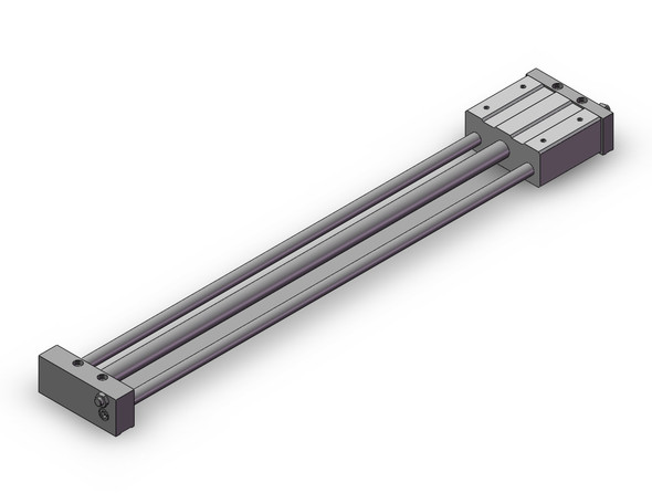 <h2>REAL, Sine Rodless Cylinder, Slider Type, Ball Bushing</h2><p><h3>When working with delicate materials such as Silicone wafers, magnetic disks, or LCD substrates, non-shock actuation must be balanced with high speed/throughput. The REA provides the features needed to allow rapid transfer with a speed of up to 300mm/sec but virtually eliminates shock impact. Integrated cushion spears allow smooth acceleration and deceleration, while also simplifying construction of the cylinder. Based on the magnetically coupled cylinder concept, the REA?ÇÖs resulting smooth acceleration and deceleration occurs without influence from load, speed, or even pressure fluctuations. REA is available in 5 bore sizes from 25mm to 63mm and strokes up to 1000mm<br>- </h3>- Bore sizes: 10, 15, 20, 25, 32, 40<br>- Maximum speed 300 mm/sec<br>- Direct mount cylinder from top or side<br>- Auto switch capable<br>- Compact design<p><a href="https://content2.smcetech.com/pdf/REA_REB.pdf" target="_blank">Series Catalog</a>